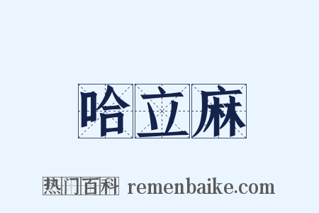 哈立麻是什么意思的图片